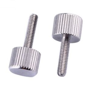 Cheap Computer PC Case Flat Head Knurled Thumb Screw M4 X 6mm Zinc Plate Surface for sale