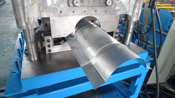 PLC Control Gutter Roll Forming Machine For Steel Roof Ridge Tile Cap