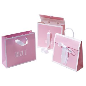 Cheap Custom Printing Paper Boutique Pink Gift Bag Popular Shopping Packaging Shipping Bag For Clothing Apparel for sale