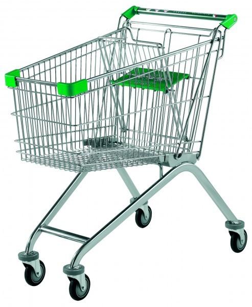 Quality Indoor / Outdoor Supermarket Shopping Trolley Customizable Color With Child Seat wholesale