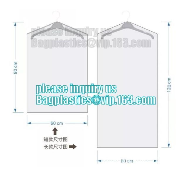 BIODEGRADABLE printed Laundry dry cleaning garment bag on roll,laundry suit garment packaging dry cleaning cover plastic