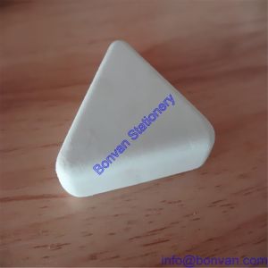 Cheap 3D triangular eraser, triangular shape eraser,triangular design promotional eraser for sale