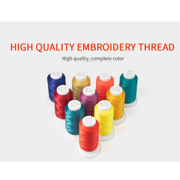 Boho Multi Color Polyester Embroidery Thread 120d/2 1000Y for Machine Needs