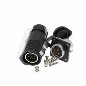 Cheap LP20 6 Pin Connector Plug Panel Socket Female Male Quick Connect Bulkhead for sale