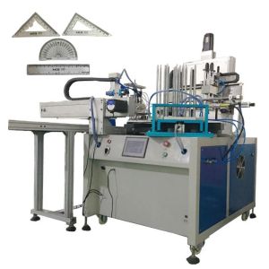 Cheap Automatic Plastic Ruler Screen Printing Machine with LED UV Curing System for sale