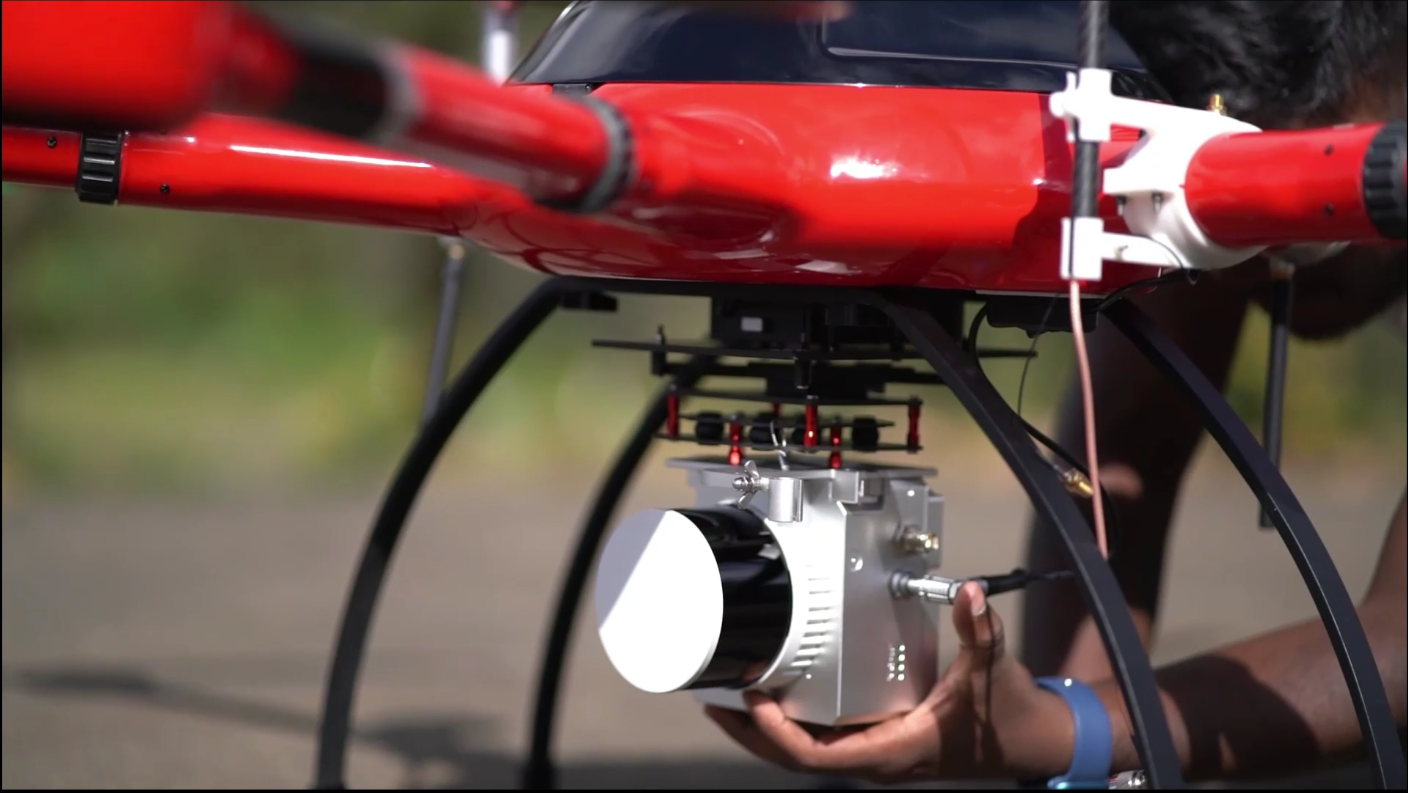 Land Mapping UAV Payload Drone LiDAR Surveying Geosun Partner In Indian Multi Rotor