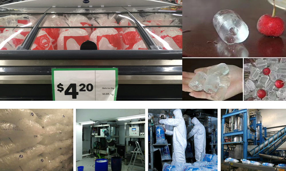 Solid Clear Tube Ice Machine LG PCB Board Control Stable Performance