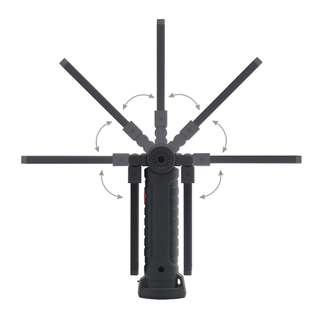 Rechargeable Craftsman LED Work Lights 360 Deg Free Rotating 3W COB LED Work Light Torch 200 Lumen