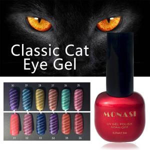 Cheap UV Cat Eye 3D Gel Polish 8ml Golden Line Magnetic 24 Colors Nail Polish for sale