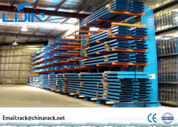 Quality Custom Lumber Bulk Storage Racks , Roll Steel Cantilever Warehouse Racks wholesale