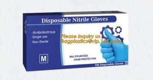 Cheap Blue Non-Medical Biodegradable Disposable Powder Free Examination Nitrile Gloves,Hand Gloves Manufacturers powder free n for sale