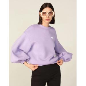 Cheap Woman Cotton Mix Cutout 260gsm Oversized Graphic Sweatshirt Casual Stand Collar Pullovers Long Sleeve for sale
