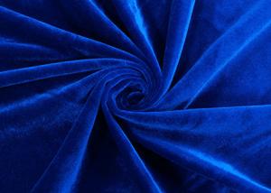 China 250GSM Plush Toy Fabric / Soft Plush Textile Warp Knitted Royal Blue Color on sale