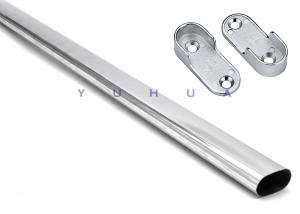 China Oval Stainless Steel Wardrobe Rail Pipe 3 Inch 12.7MM OD 410s 430 JIS GB on sale