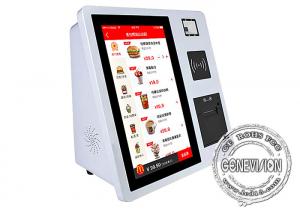 China 15.6 Inch Touch Screen Credit Card Payment Machine Self Service Table Standing on sale