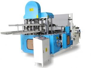 Cheap 1/4 Fold Paper Napkin Making Machine With Color Printing Embossing Unit Stable Running for sale