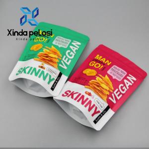 Cheap Food  Plastic Zipper Top Stand Up Mylar Bags For Snack Chips Customized Packaging for sale