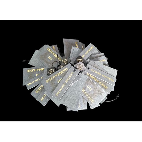 Matte Laminat Logo Printed Custom Sticker Labels Cardboard With A String