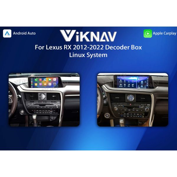 Viknav Linux System For Lexus RX 2012-2022 Wireless Apple CarPlay Android Auto Only Support Original Car OEM Screen