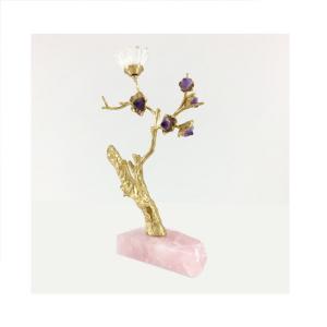 China Luxury Copper ODM Crystal Tree Decorative Art Craft on sale