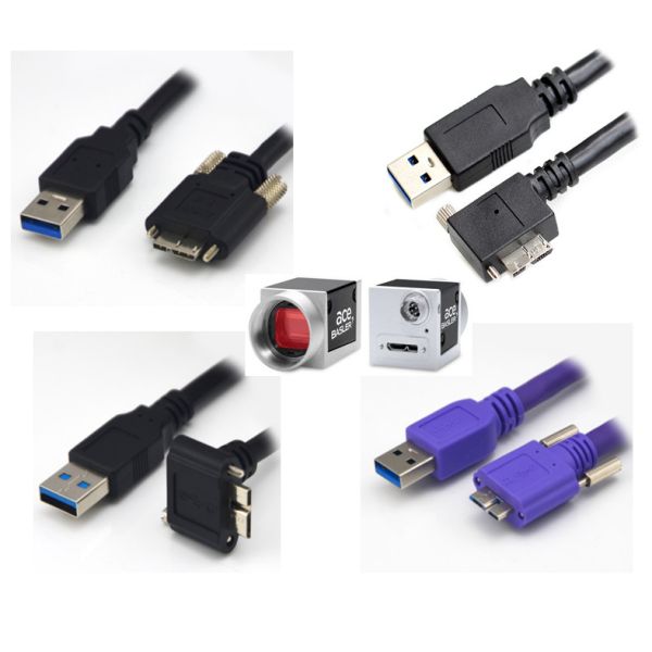 Ferrite Core Halogen Free PVC 3.5M 28WG USB3 Vision Cable