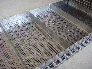 Cheap Perforated Plate Conveyor Belt High Carbon Steel Protection Baffles Width 300-2000mm for sale