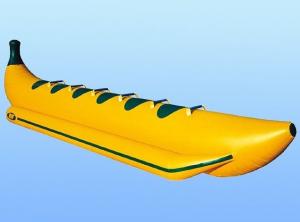 Cheap Yellow Inflatable Boat Toys 6 Person Towable Banana Water Game Tube for sale