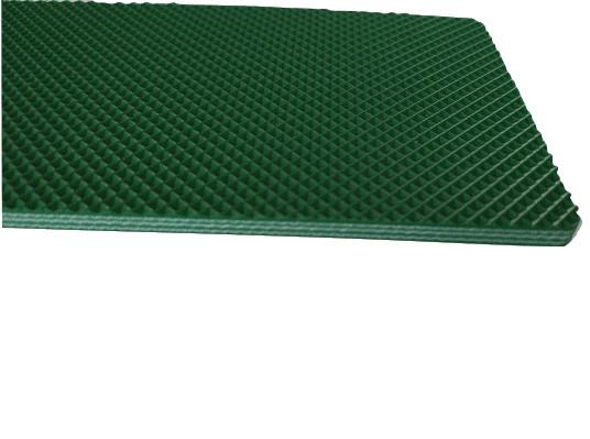 Quality Green Color Pvc Material Industrial Conveyor Belts With Diamond Pattern wholesale