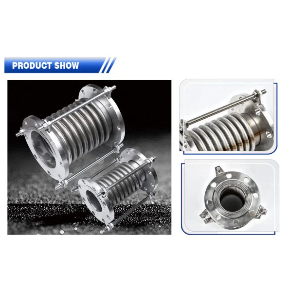 Flanged Ripple Compensator Corrugated Metal Corrugated Tube Tie Rods Ansi Flexible