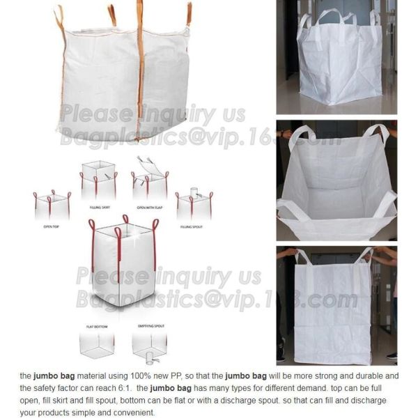 high capacity document pouch 1700kg extra strong circular woven polypropylene industrial big bags 1000kg, BAGEASE PACKAG
