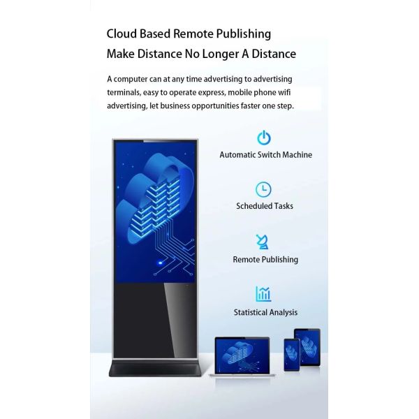 Explosion Proof Floor Standing Touch Screen Kiosk 350cd/M2 High Definition