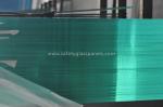 Green Interior Decorative Tempered Safety Glass , Large Tempered Glass Wall