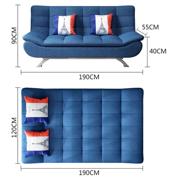Mail Packing Sofa Bed Modern Double Futon Convertible Folding Single Pull Out Sleeping Loveseat with Metal Frame