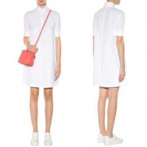 China Latest Women Casual Clothing Dresses White Pure Dress Linen on sale