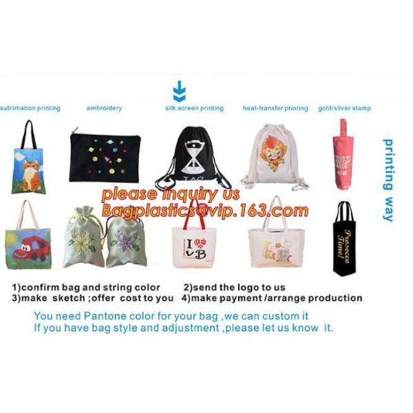 Custom silk screen printed Cotton material handle style blank natural cotton canvas bag without logo bagplastics bagease