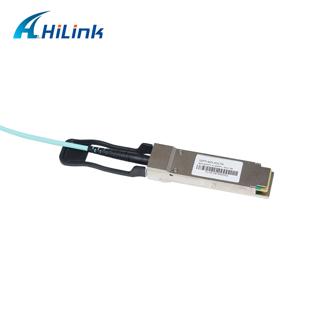 QSFP+ 40G MMF SFP OM3 AOC network cable Aqua Color 7M Length