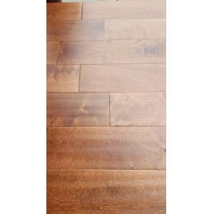 Buy cheap distressed birch solid hardwood flooring with handscraped & charter Mark texture from wholesalers