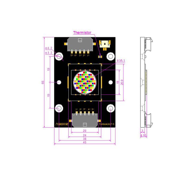 Stage Lighting 500W LED Module RGBLA Multicolor Profile LED Engine