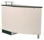 Sliver Curve Beauty Salon Front Desk , Salon Reception Counter With Shinning